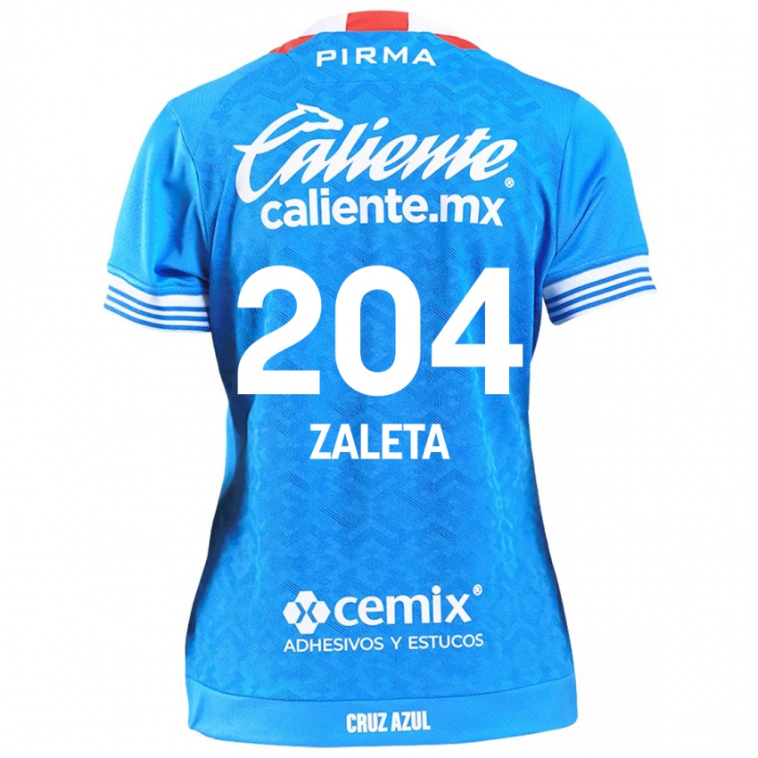 Niño Camiseta Mauro Zaleta #204 Cielo Azul 1ª Equipación 2024/25 La Camisa