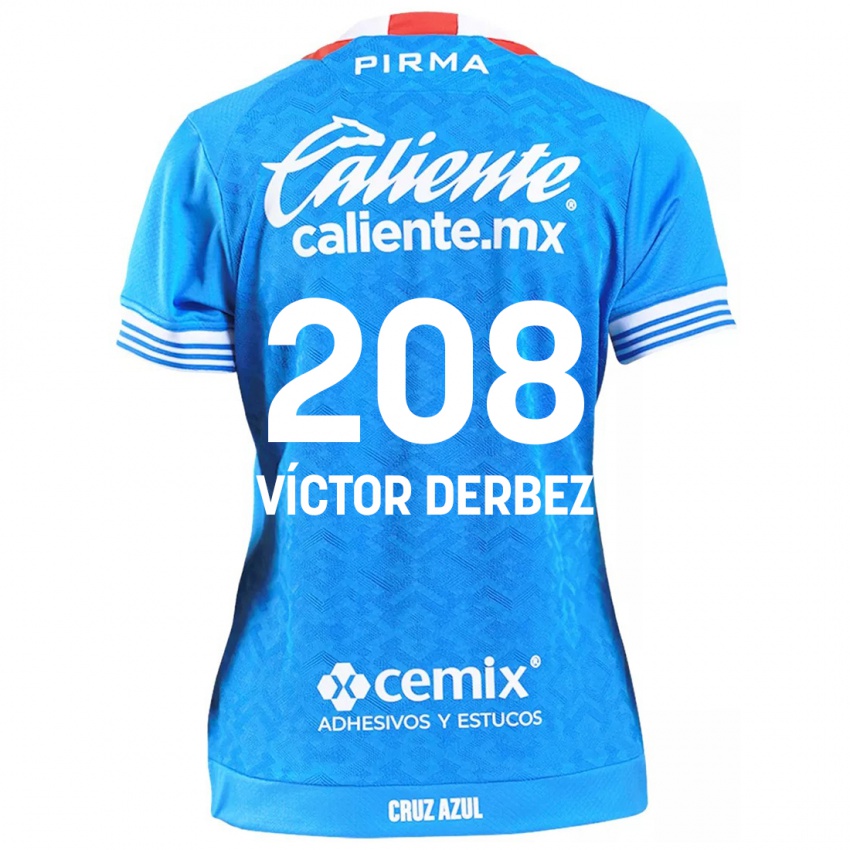 Niño Camiseta Louis Víctor Derbez #208 Cielo Azul 1ª Equipación 2024/25 La Camisa