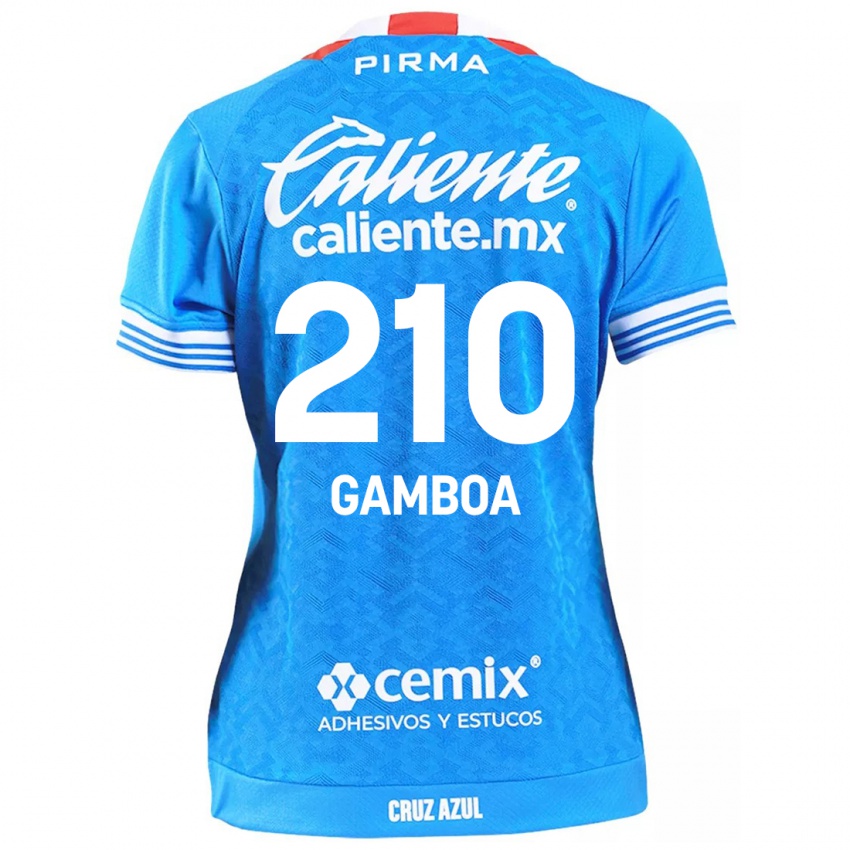 Niño Camiseta Bryan Gamboa #210 Cielo Azul 1ª Equipación 2024/25 La Camisa