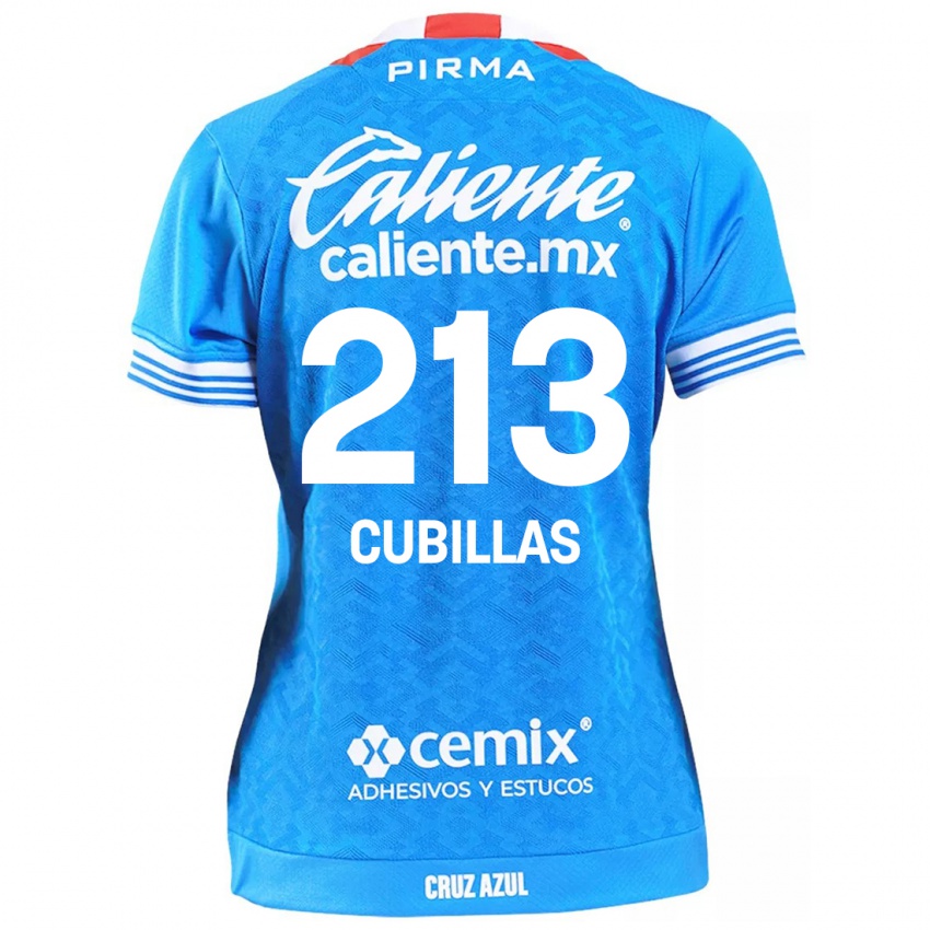 Niño Camiseta Andre Cubillas #213 Cielo Azul 1ª Equipación 2024/25 La Camisa