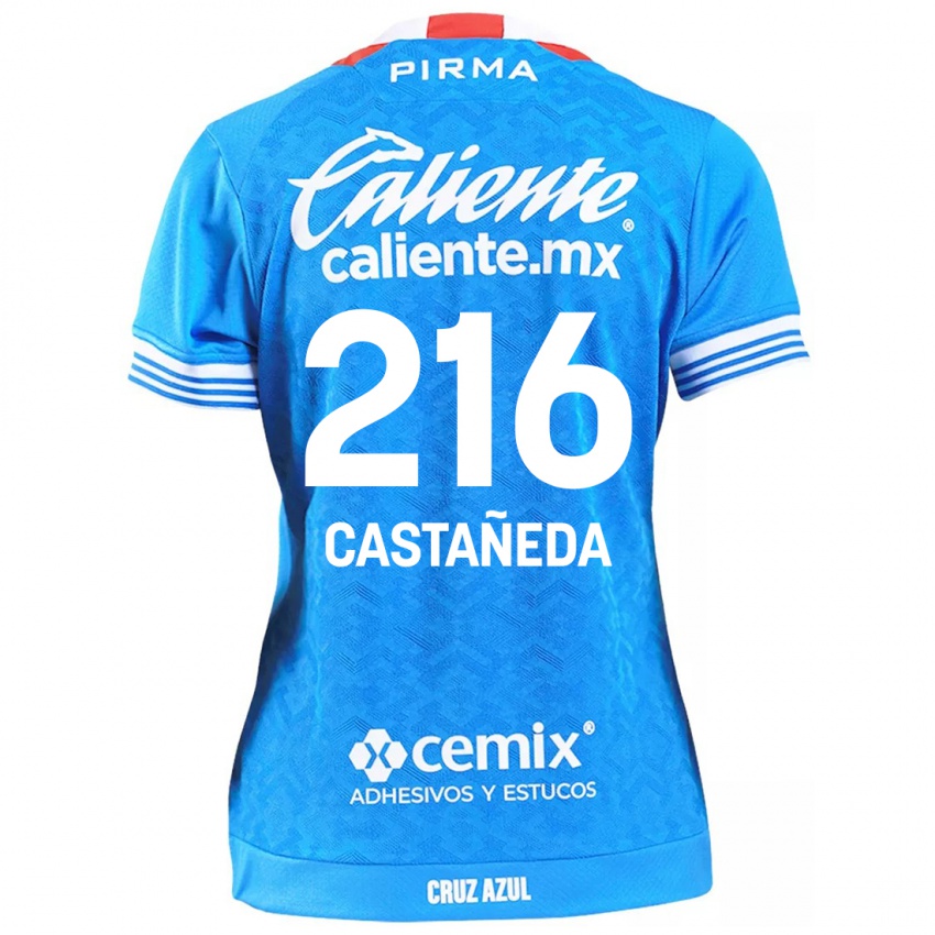 Niño Camiseta Ian Castañeda #216 Cielo Azul 1ª Equipación 2024/25 La Camisa