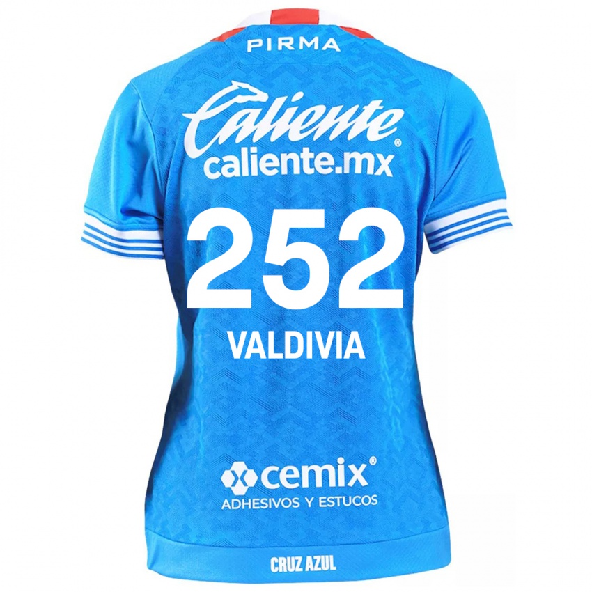 Niño Camiseta Christian Valdivia #252 Cielo Azul 1ª Equipación 2024/25 La Camisa