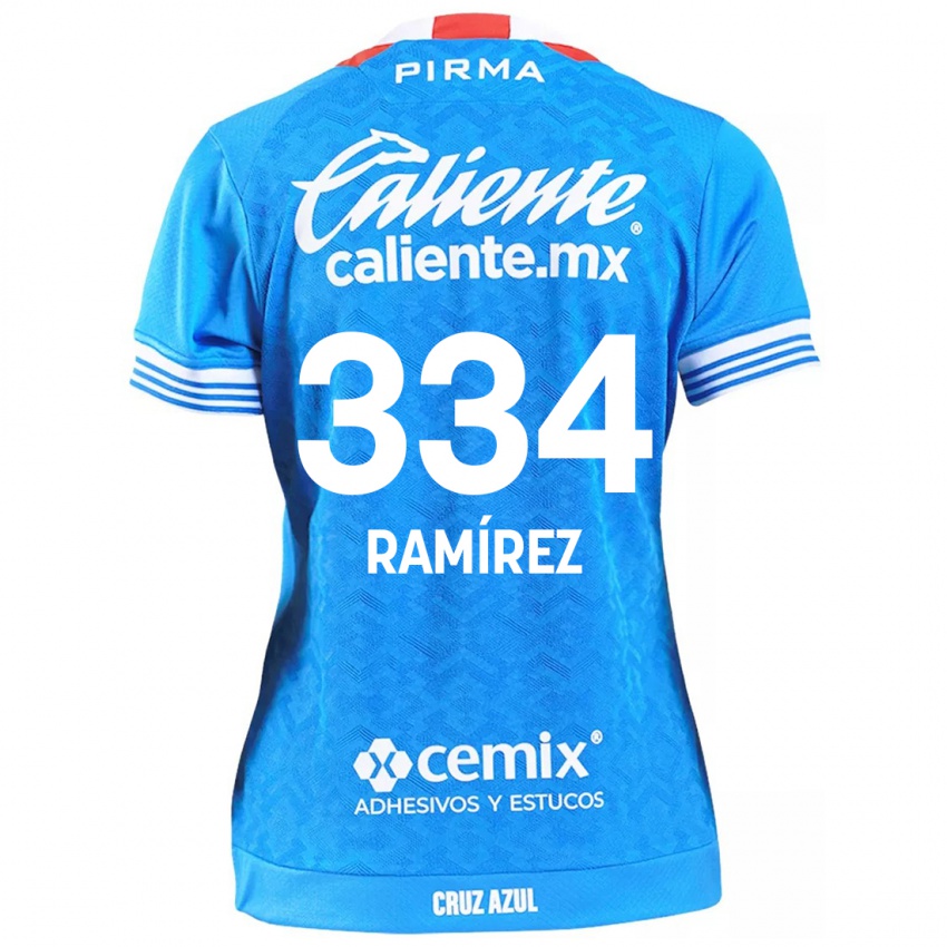 Niño Camiseta Mauricio Ramírez #334 Cielo Azul 1ª Equipación 2024/25 La Camisa