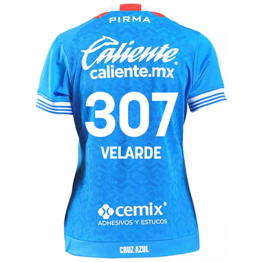 Niño Camiseta Juan Velarde #307 Cielo Azul 1ª Equipación 2024/25 La Camisa