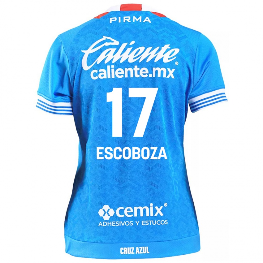 Niño Camiseta Alonso Escoboza #17 Cielo Azul 1ª Equipación 2024/25 La Camisa