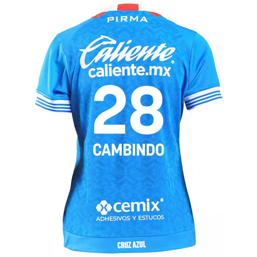 Niño Camiseta Diber Cambindo #28 Cielo Azul 1ª Equipación 2024/25 La Camisa