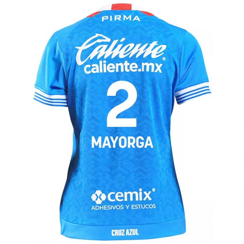 Niño Camiseta Alejandro Mayorga #2 Cielo Azul 1ª Equipación 2024/25 La Camisa