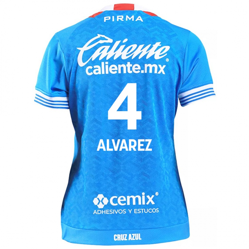 Niño Camiseta Gabriela Alvarez #4 Cielo Azul 1ª Equipación 2024/25 La Camisa