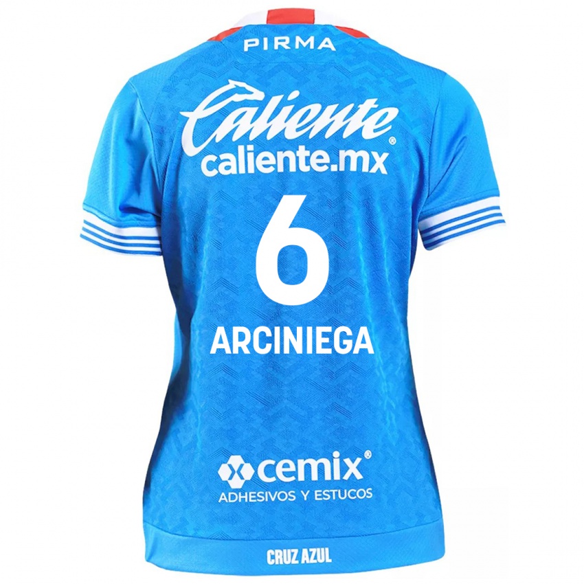 Niño Camiseta Mirelle Arciniega #6 Cielo Azul 1ª Equipación 2024/25 La Camisa