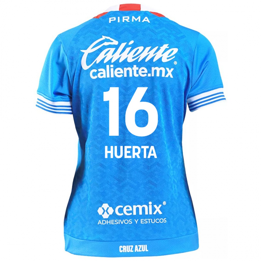 Niño Camiseta Ana Gabriela Huerta #16 Cielo Azul 1ª Equipación 2024/25 La Camisa