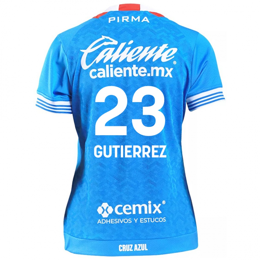 Niño Camiseta Ivonne Gutierrez #23 Cielo Azul 1ª Equipación 2024/25 La Camisa