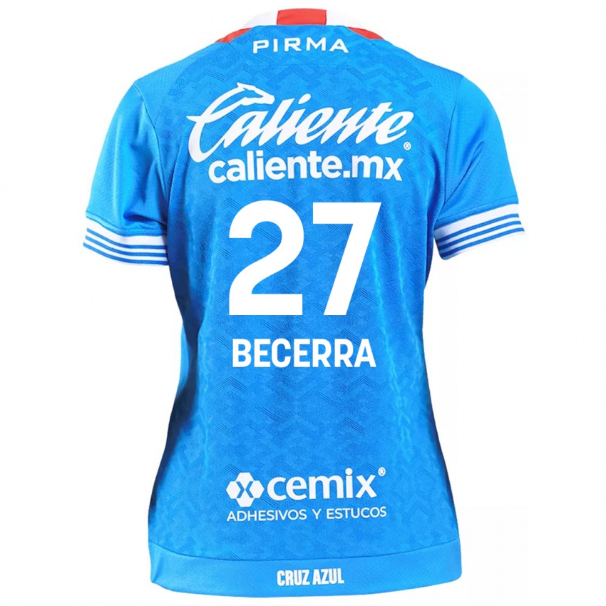 Niño Camiseta Ana Becerra #27 Cielo Azul 1ª Equipación 2024/25 La Camisa