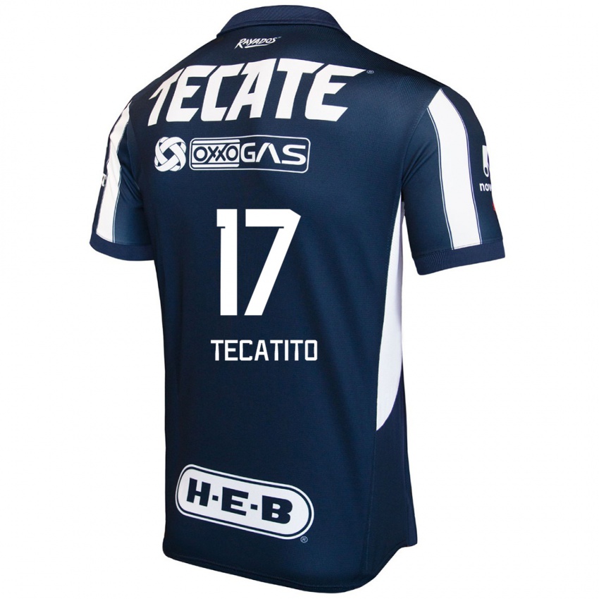 Niño Camiseta Tecatito #17 Azul Rojo Blanco 1ª Equipación 2024/25 La Camisa