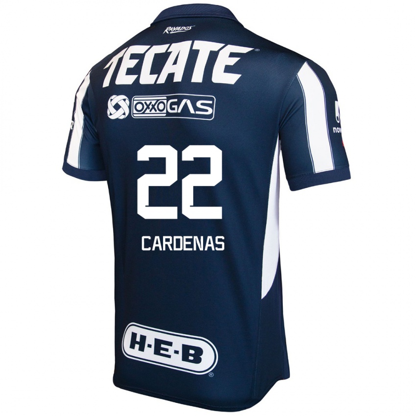 Niño Camiseta Luis Cárdenas #22 Azul Rojo Blanco 1ª Equipación 2024/25 La Camisa