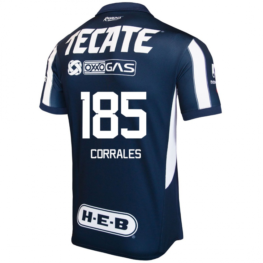 Niño Camiseta Ángel Corrales #185 Azul Rojo Blanco 1ª Equipación 2024/25 La Camisa