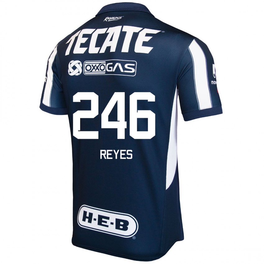 Niño Camiseta Cristian Reyes #246 Azul Rojo Blanco 1ª Equipación 2024/25 La Camisa