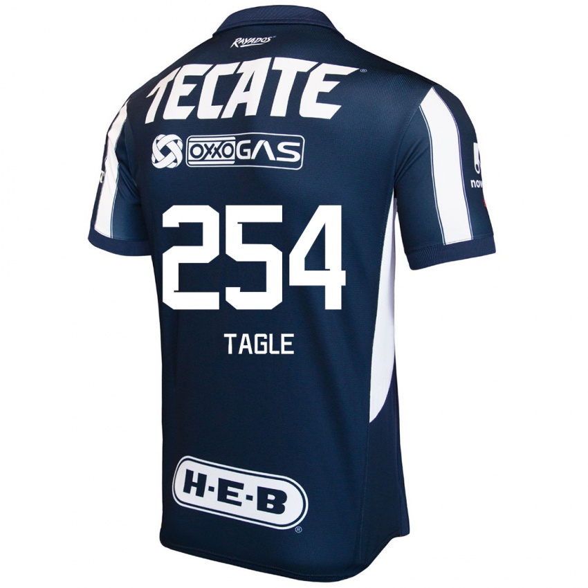 Niño Camiseta Alessandro Tagle #254 Azul Rojo Blanco 1ª Equipación 2024/25 La Camisa