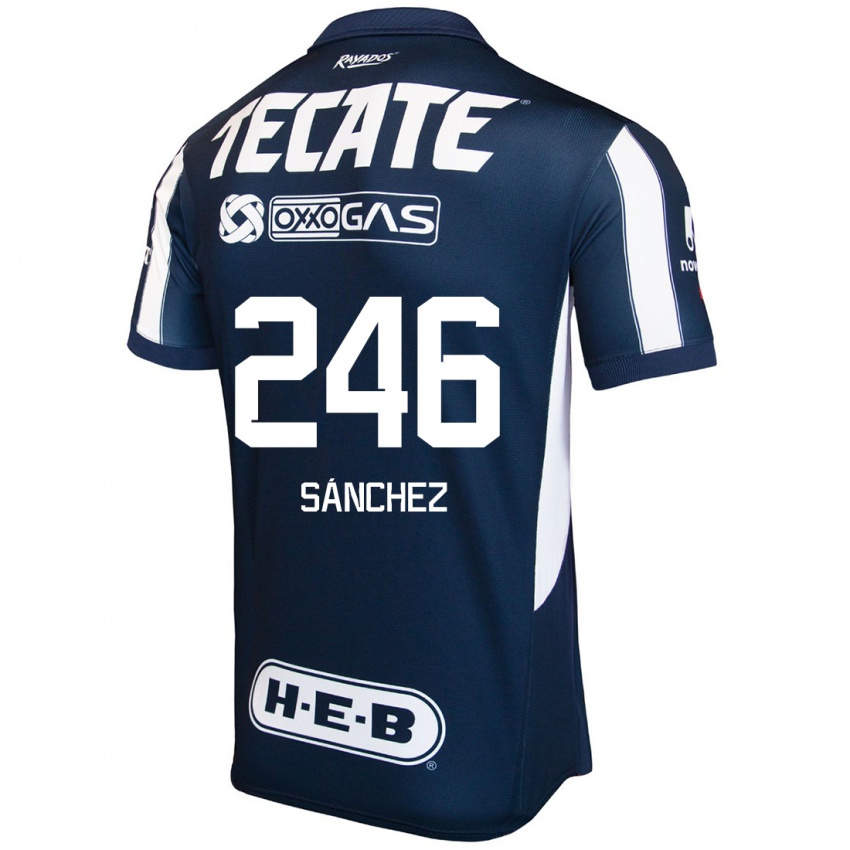 Niño Camiseta Diego Sánchez #246 Azul Rojo Blanco 1ª Equipación 2024/25 La Camisa