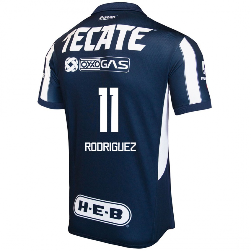 Niño Camiseta Lizette Rodriguez #11 Azul Rojo Blanco 1ª Equipación 2024/25 La Camisa