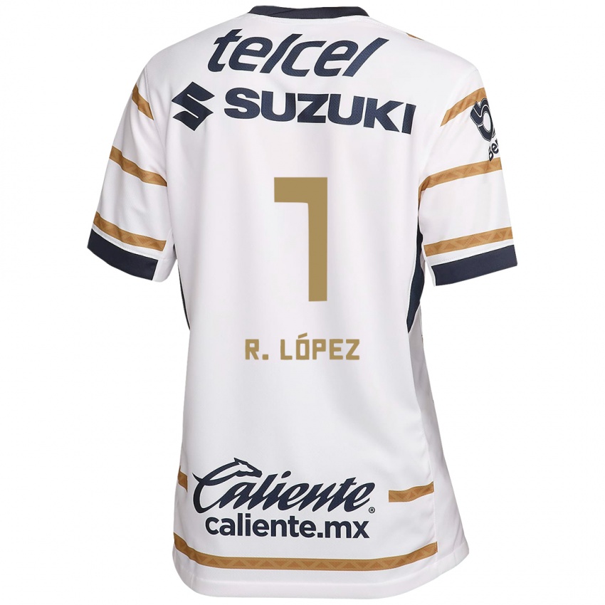 Niño Camiseta Rodrigo López #7 Obsidiana Blanca 1ª Equipación 2024/25 La Camisa