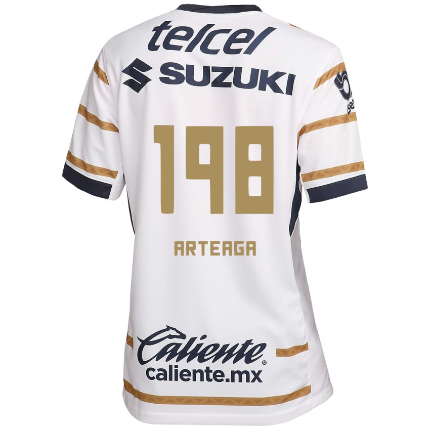 Niño Camiseta Edwin Arteaga #198 Obsidiana Blanca 1ª Equipación 2024/25 La Camisa