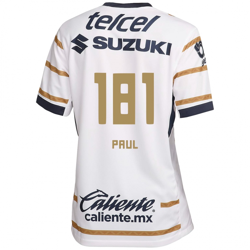 Niño Camiseta Miguel Paul #181 Obsidiana Blanca 1ª Equipación 2024/25 La Camisa