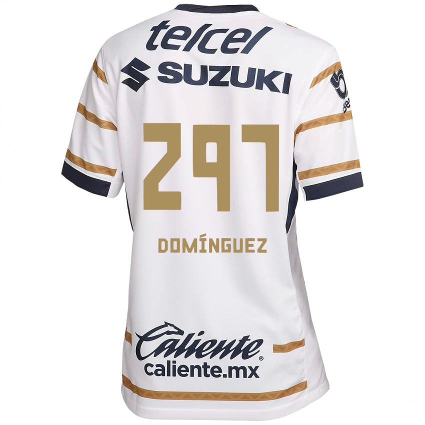 Niño Camiseta Julio Dominguez #297 Obsidiana Blanca 1ª Equipación 2024/25 La Camisa