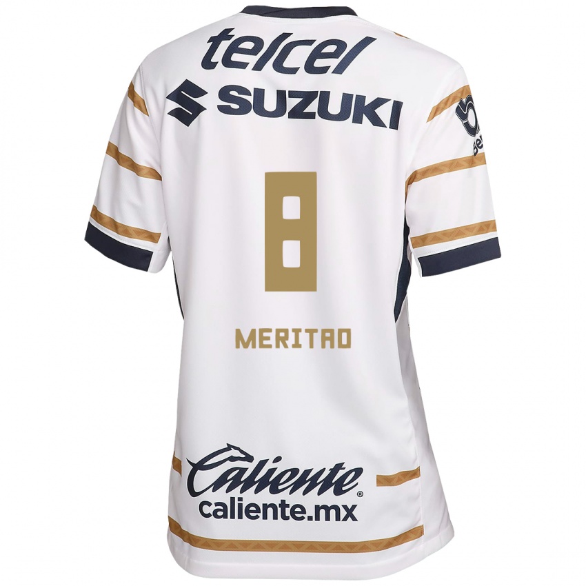 Niño Camiseta Higor Meritao #8 Obsidiana Blanca 1ª Equipación 2024/25 La Camisa