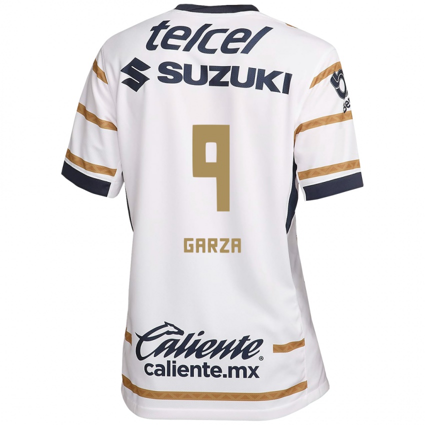 Niño Camiseta Dinora Garza #9 Obsidiana Blanca 1ª Equipación 2024/25 La Camisa