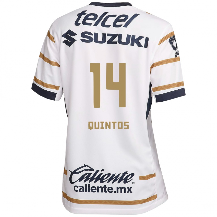 Niño Camiseta Bibiana Quintos #14 Obsidiana Blanca 1ª Equipación 2024/25 La Camisa