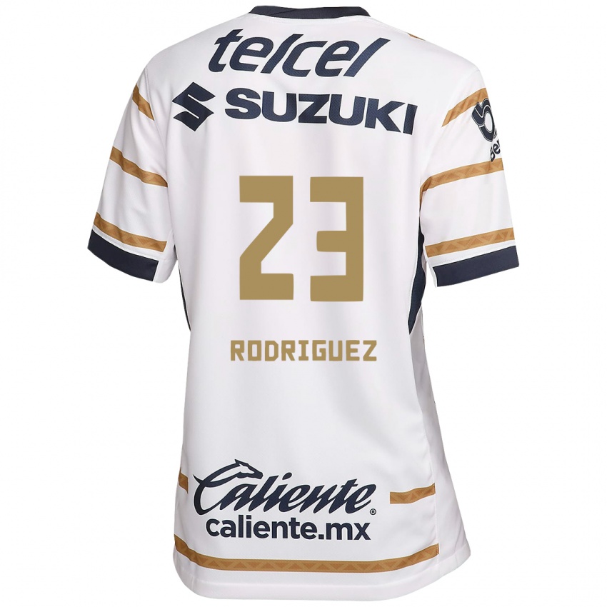 Niño Camiseta Catherine Rodriguez #23 Obsidiana Blanca 1ª Equipación 2024/25 La Camisa