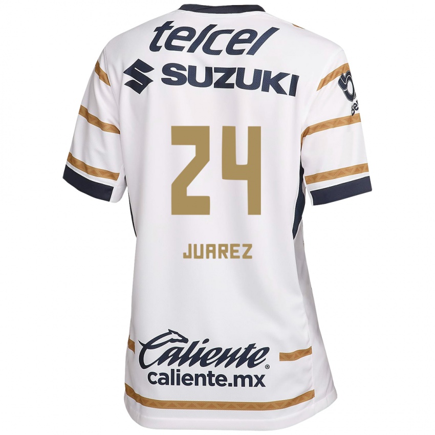 Niño Camiseta Gabriela Juarez #24 Obsidiana Blanca 1ª Equipación 2024/25 La Camisa