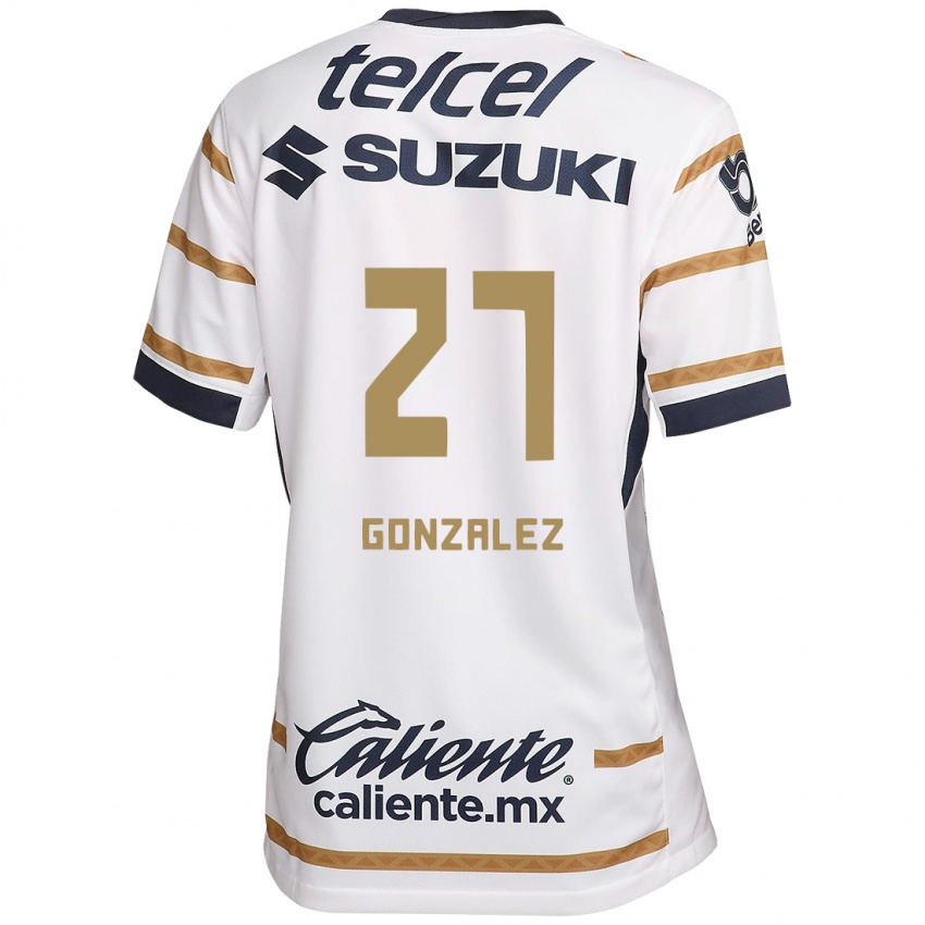 Niño Camiseta Heidi Gonzalez #27 Obsidiana Blanca 1ª Equipación 2024/25 La Camisa