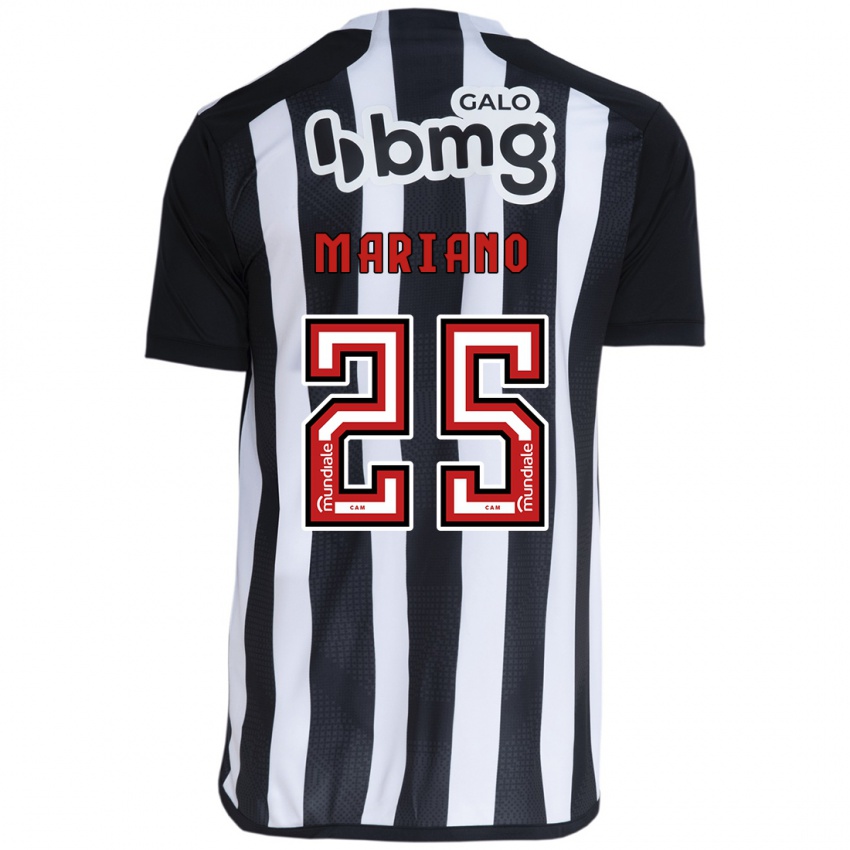 Niño Camiseta Mariano #25 Blanco Negro 1ª Equipación 2024/25 La Camisa