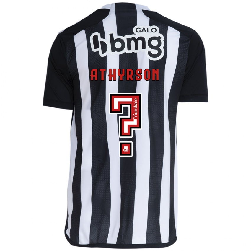 Niño Camiseta Athyrson #0 Blanco Negro 1ª Equipación 2024/25 La Camisa