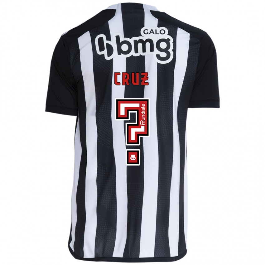 Niño Camiseta Dudu Cruz #0 Blanco Negro 1ª Equipación 2024/25 La Camisa