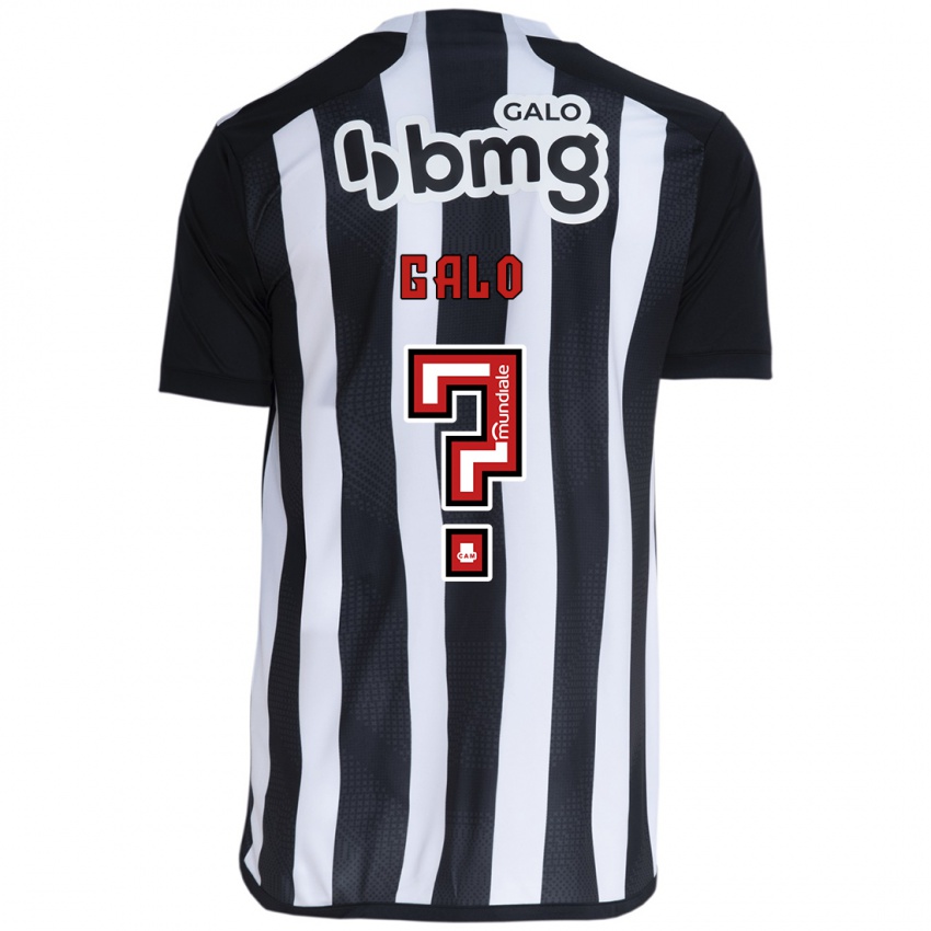 Niño Camiseta Diego Galo #0 Blanco Negro 1ª Equipación 2024/25 La Camisa