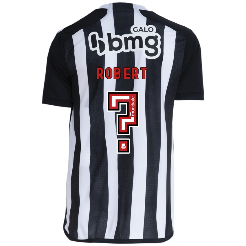 Niño Camiseta Robert Pinto #0 Blanco Negro 1ª Equipación 2024/25 La Camisa