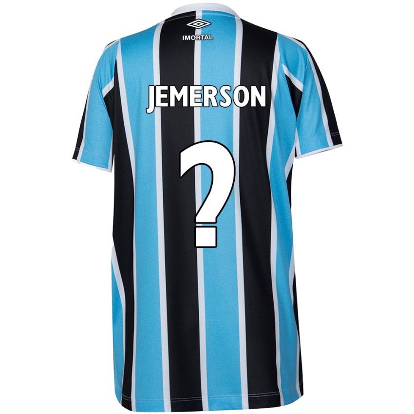 Niño Camiseta Jemerson #0 Azul Negro Blanco 1ª Equipación 2024/25 La Camisa