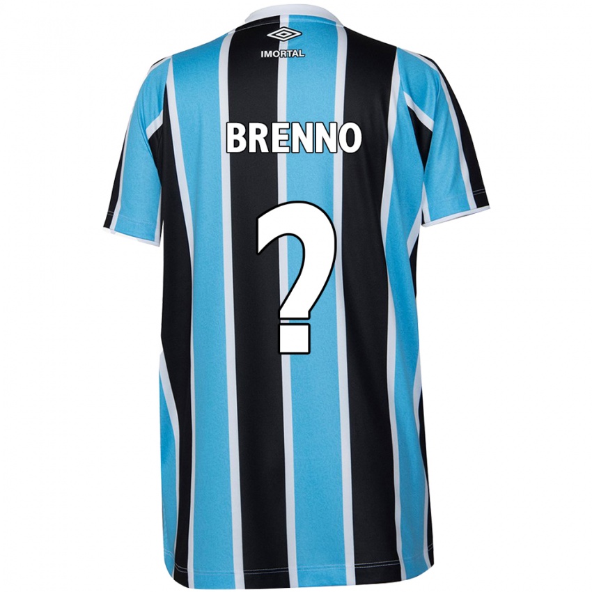 Niño Camiseta Brenno #0 Azul Negro Blanco 1ª Equipación 2024/25 La Camisa