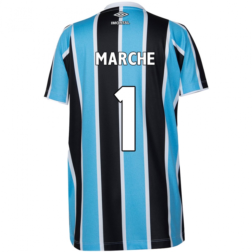 Niño Camiseta Agustin Marchesin #1 Azul Negro Blanco 1ª Equipación 2024/25 La Camisa