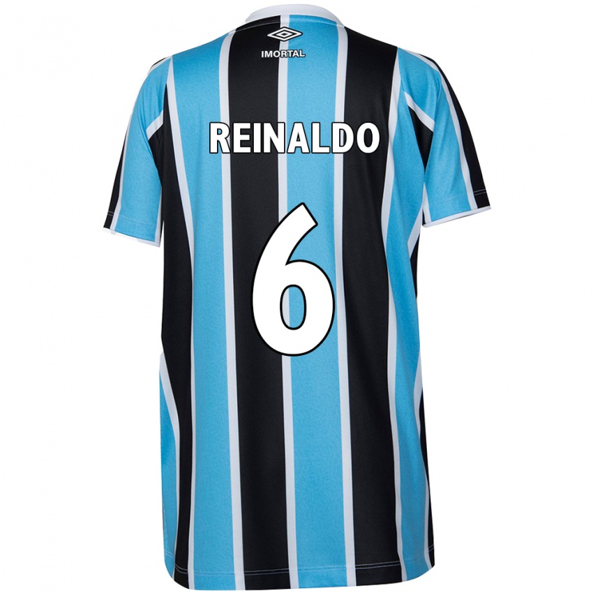 Niño Camiseta Reinaldo #6 Azul Negro Blanco 1ª Equipación 2024/25 La Camisa