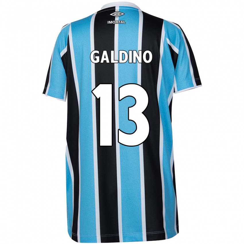 Niño Camiseta Everton Galdino #13 Azul Negro Blanco 1ª Equipación 2024/25 La Camisa