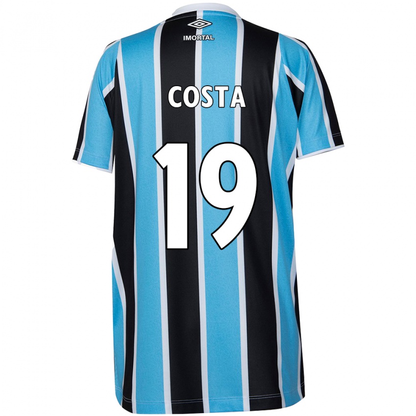 Niño Camiseta Diego Costa #19 Azul Negro Blanco 1ª Equipación 2024/25 La Camisa