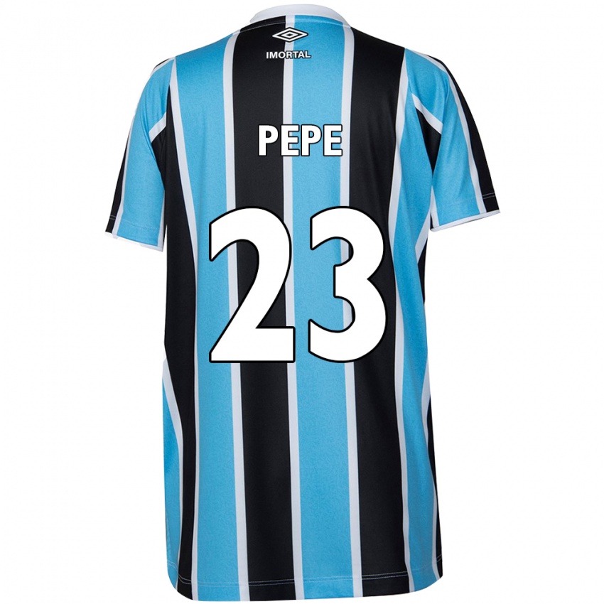 Niño Camiseta Pepê #23 Azul Negro Blanco 1ª Equipación 2024/25 La Camisa