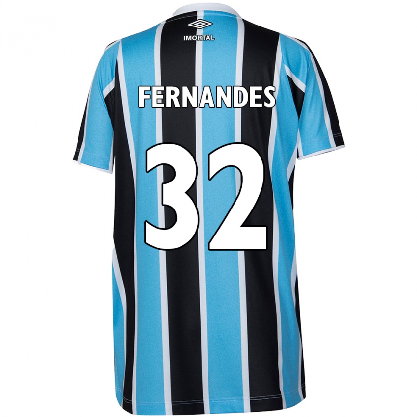 Niño Camiseta Nathan Fernandes #32 Azul Negro Blanco 1ª Equipación 2024/25 La Camisa