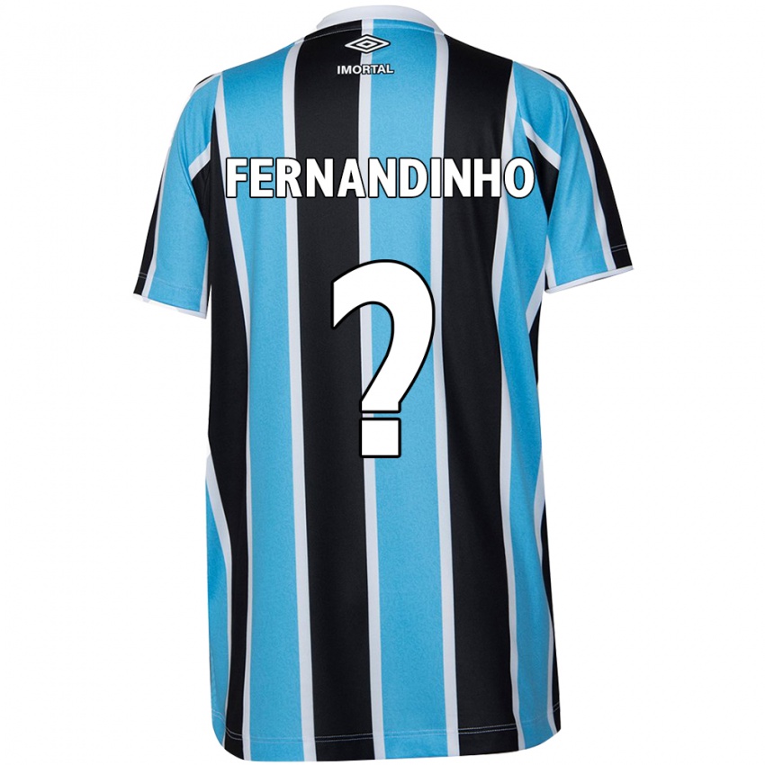 Niño Camiseta Fernandinho #0 Azul Negro Blanco 1ª Equipación 2024/25 La Camisa