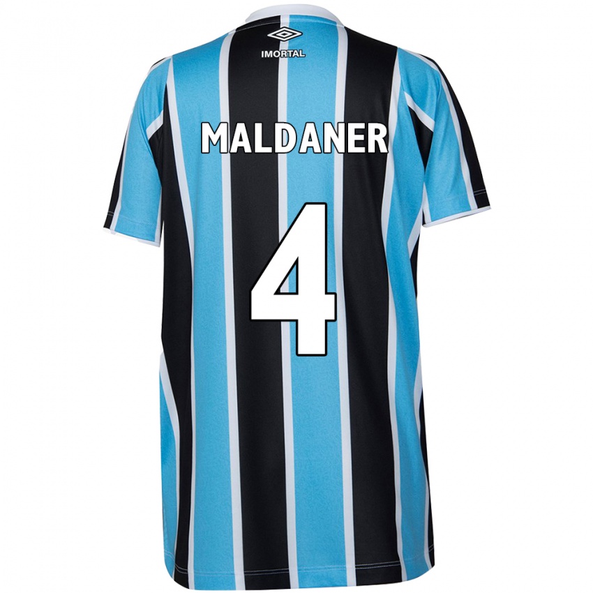 Niño Camiseta Pati Maldaner #4 Azul Negro Blanco 1ª Equipación 2024/25 La Camisa