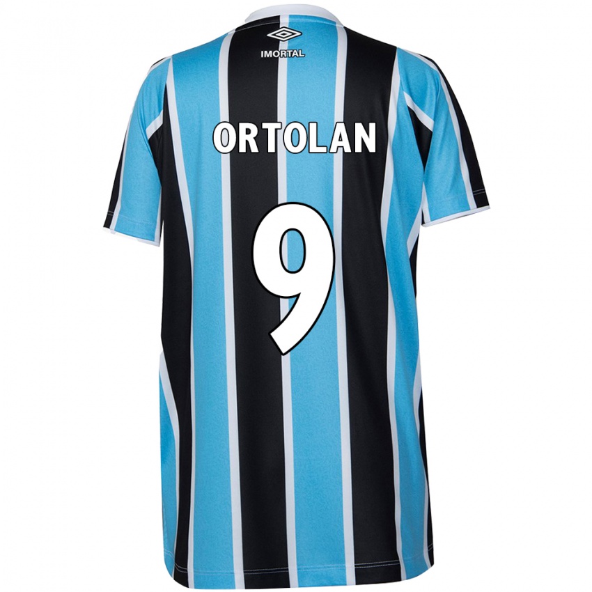 Niño Camiseta Dani Ortolan #9 Azul Negro Blanco 1ª Equipación 2024/25 La Camisa