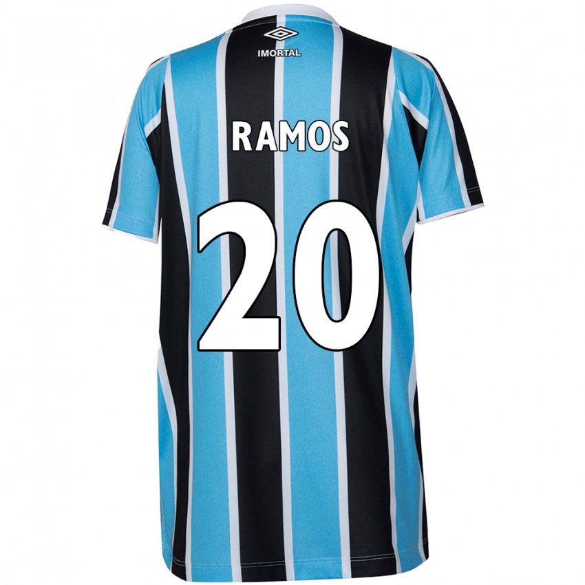 Niño Camiseta Mónica Ramos #20 Azul Negro Blanco 1ª Equipación 2024/25 La Camisa